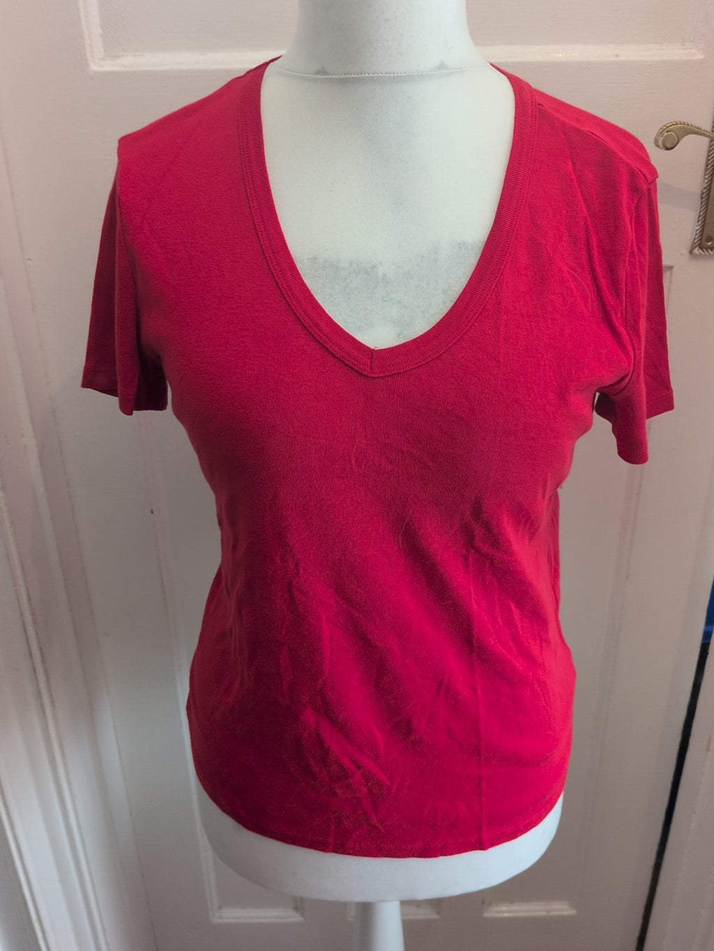 M&S Woman 16 Medium Red Short Sleeve T-shirt