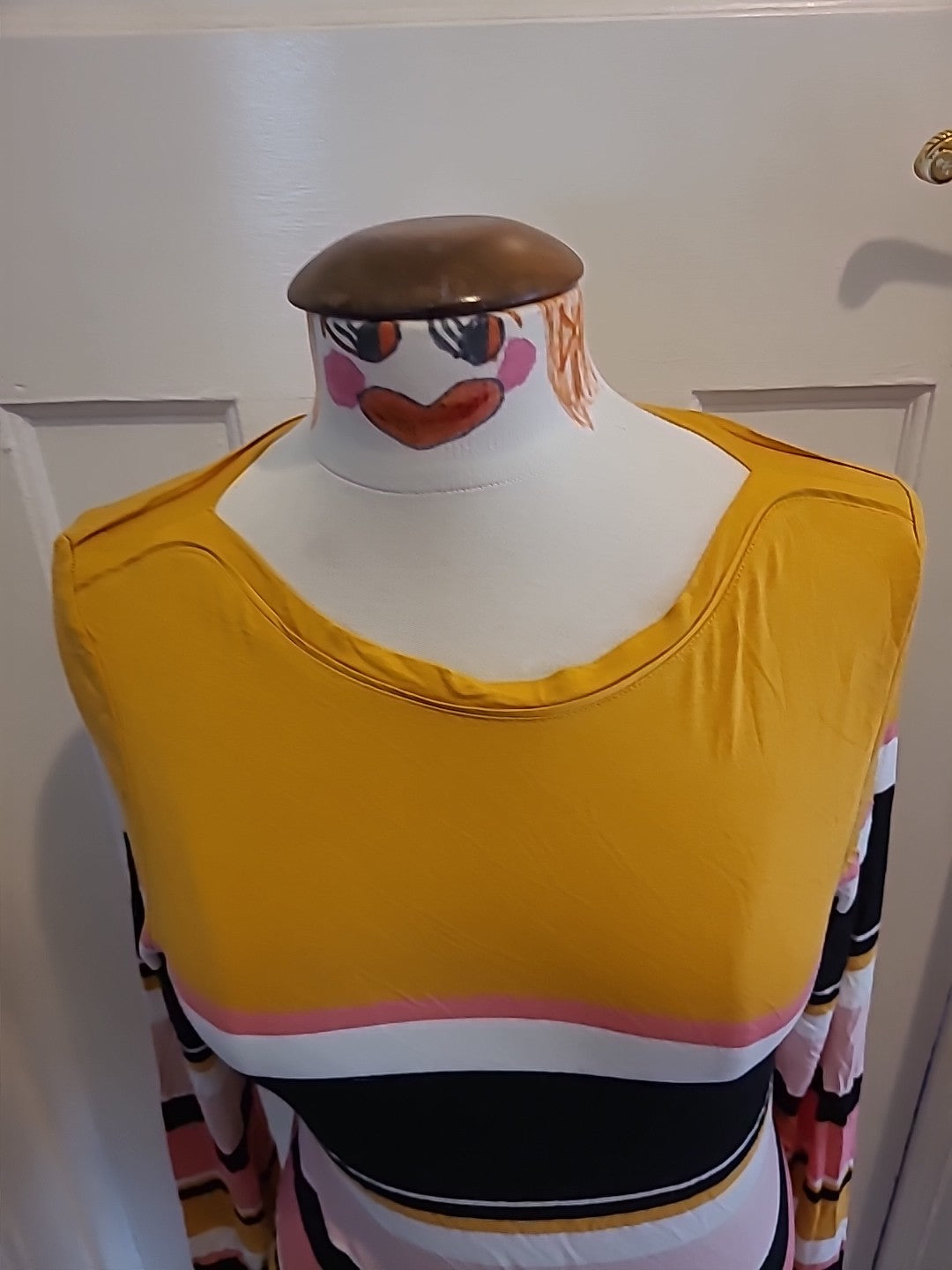 Ladies oasis size medium multi coloured striped long sleeved tshirt