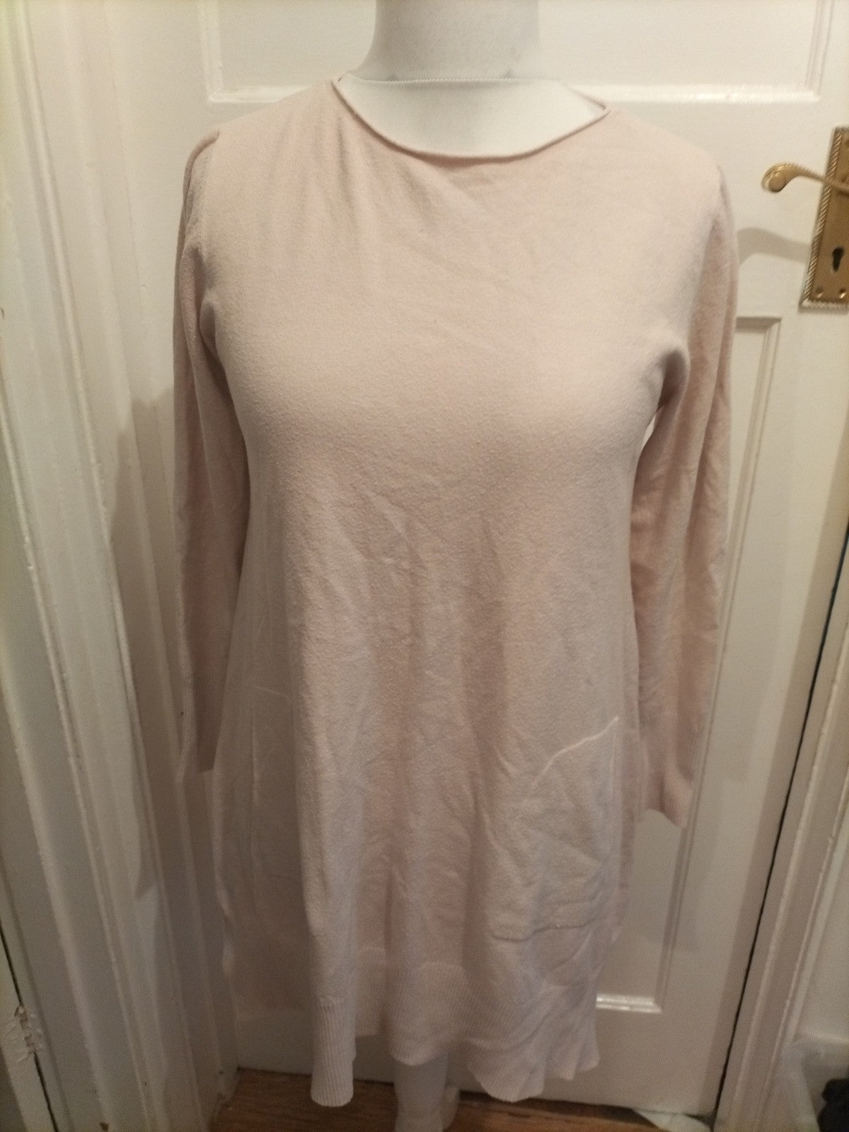 XL Baby Pale Pink Long Sleeve Jumper Dress