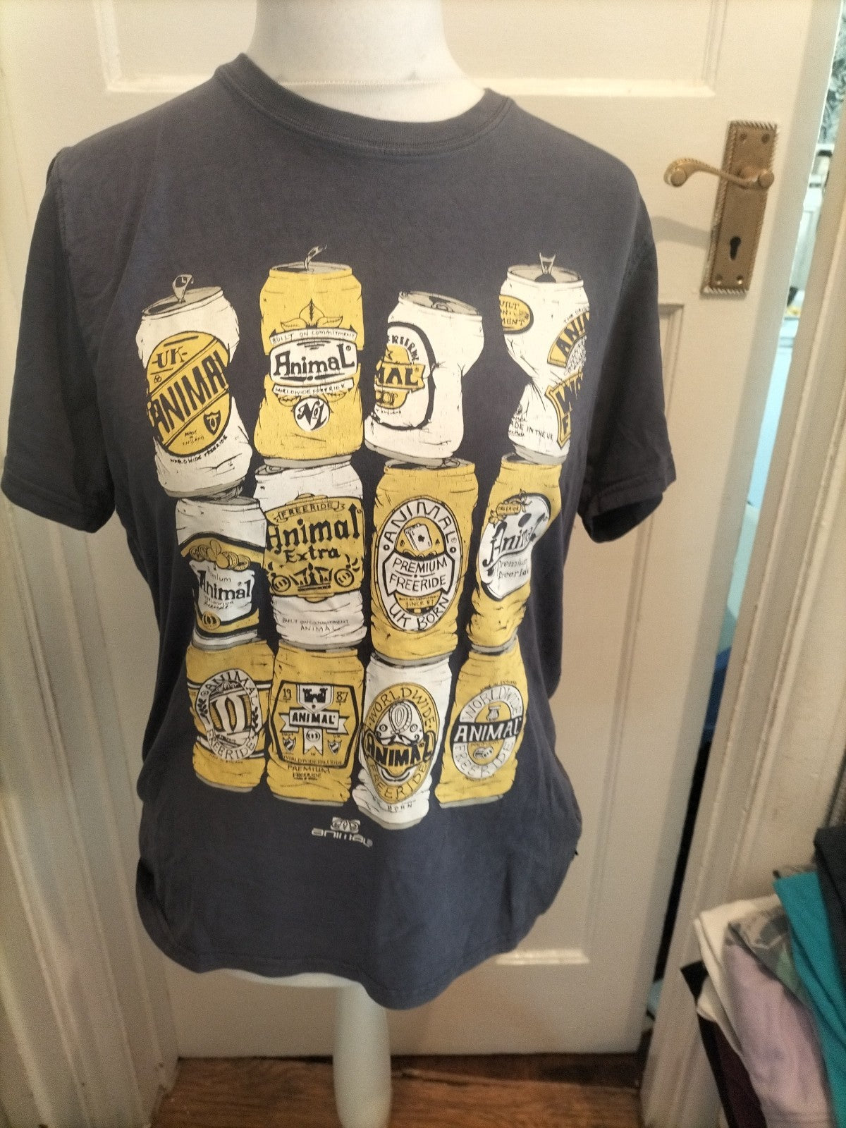 Animal Medium Beer Can Pattern Short Sleeve T-shirt