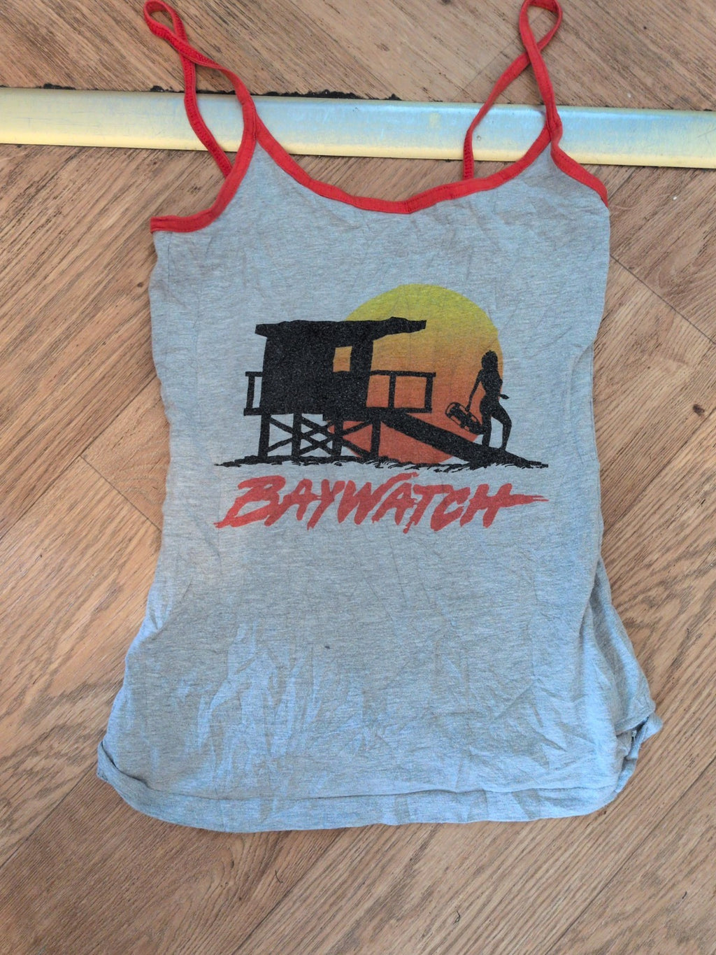 Baywatch Primark 6-8 Grey Pyjama Top Fading