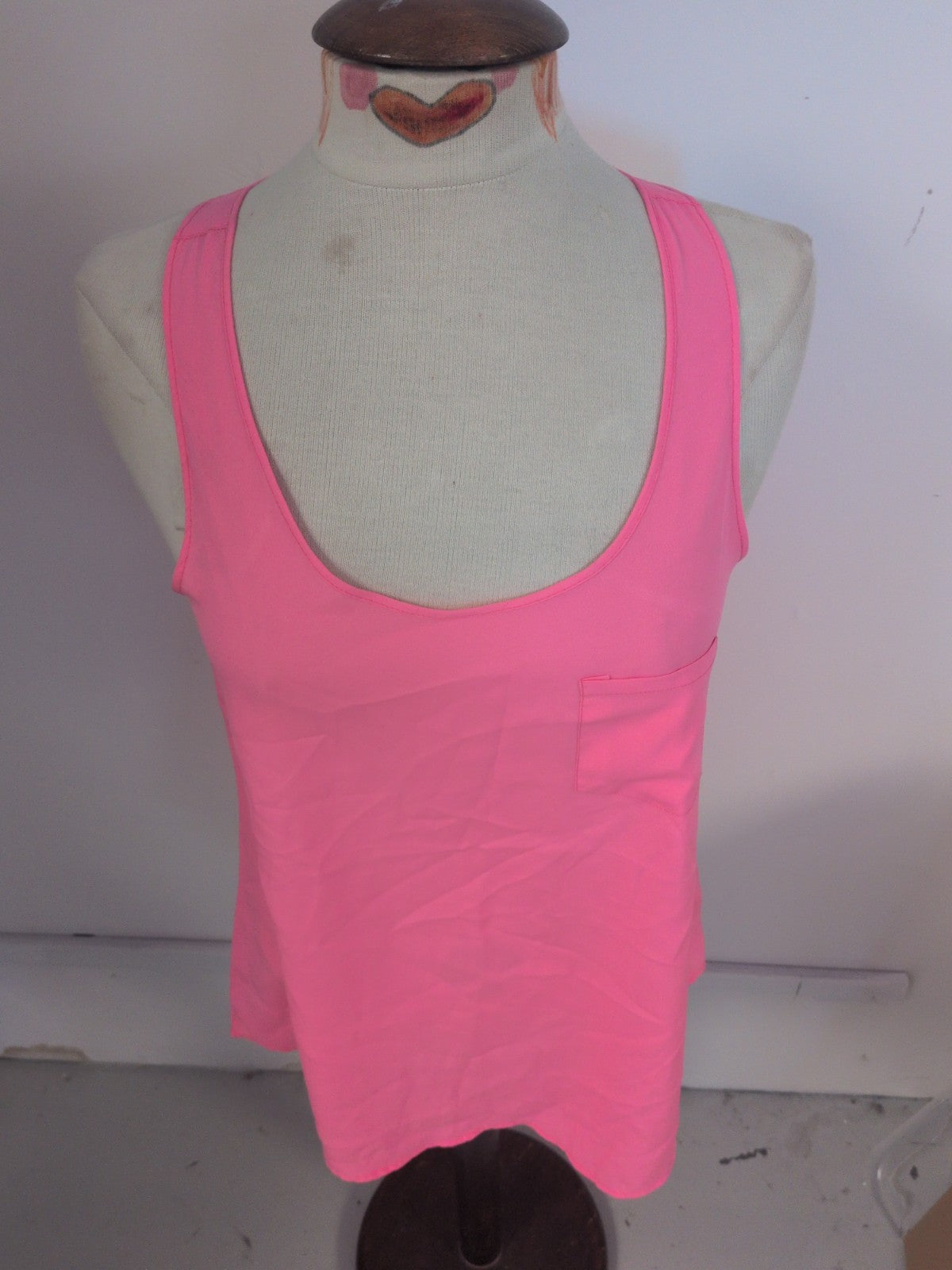 River Island 10 Pink Scoop Neck Sleeveless Top