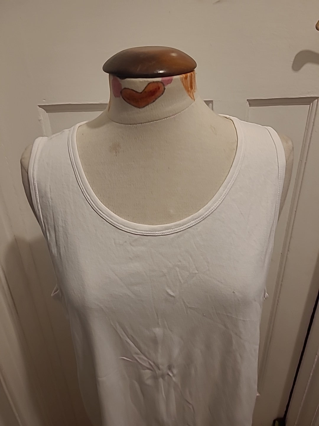Mens M&S Size 47-49" Chest White Sleeveless Vest Top