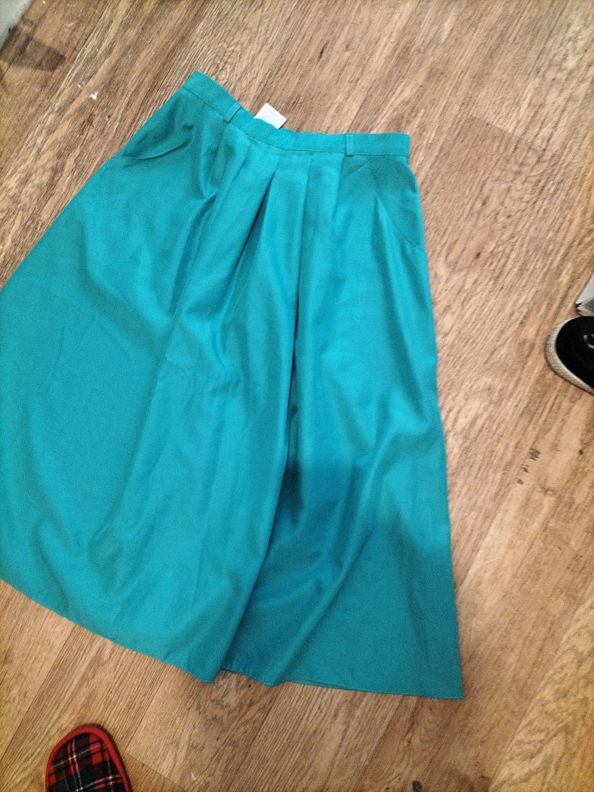 Ladies St Michael Size 14(Length 27") Bright Green Lined Skirt