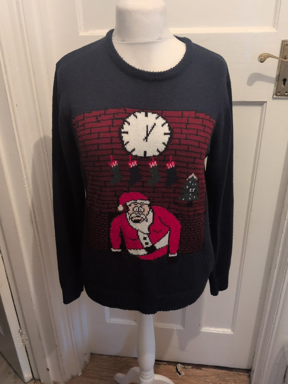 Medium Navy Jumper Christmas Design