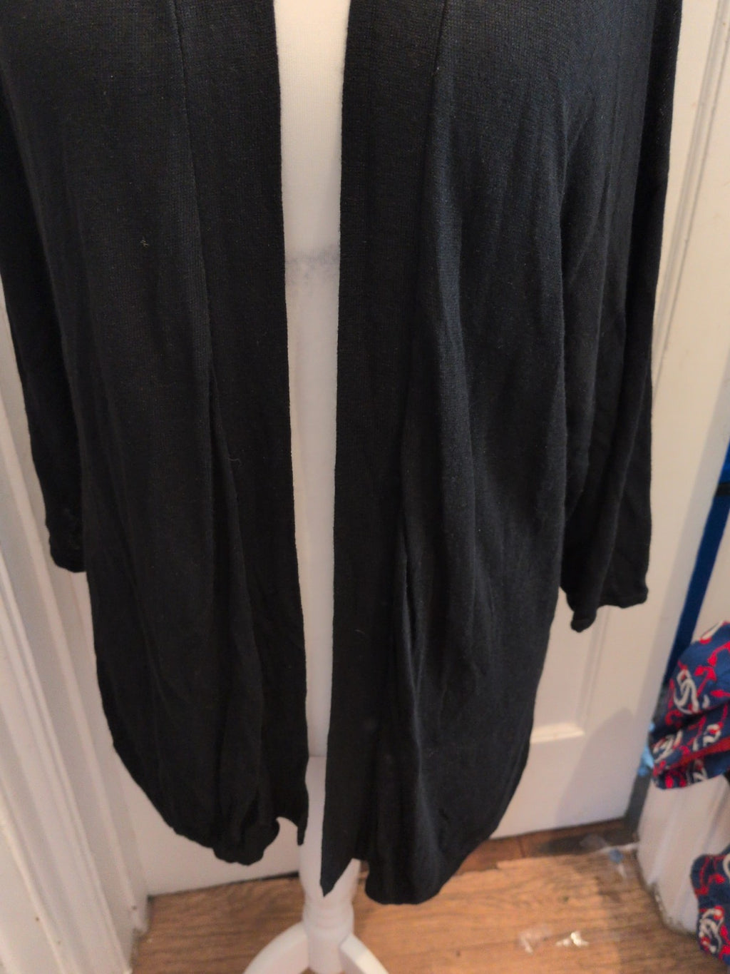 Ladies Capsule 16-18 Black Lightweight Open Cardigan