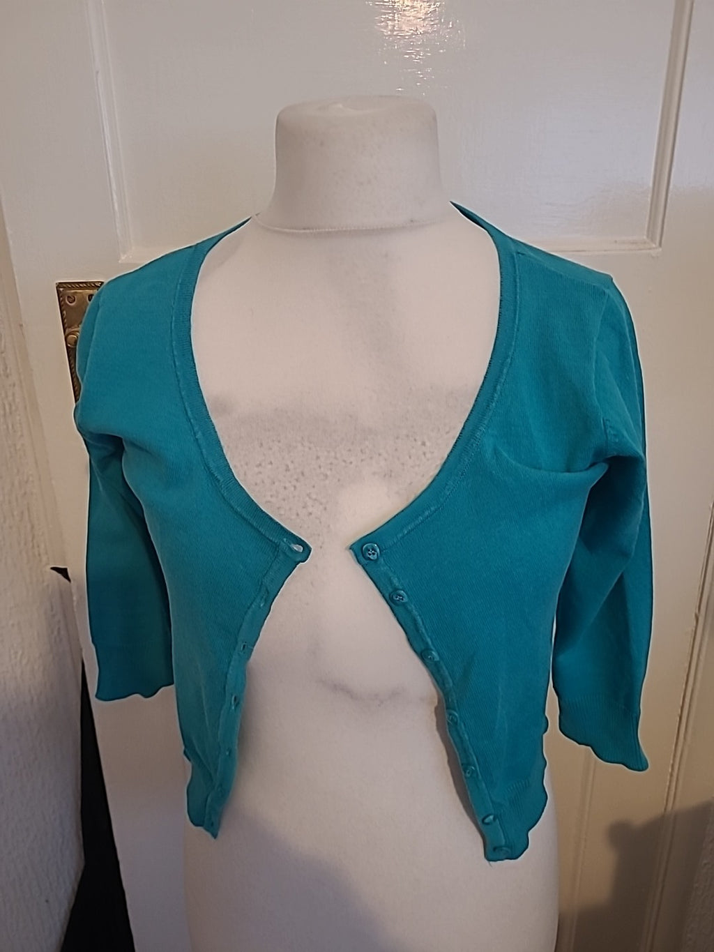Ladies Primark Size 14 Green Long Sleeve Cardigan
