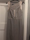 Next 12 Neutral And Beige Sleeveless Lined Dress