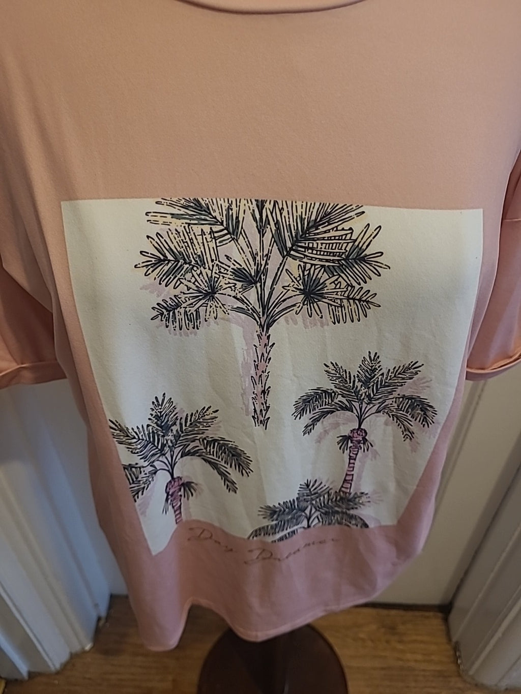 Ladies Day Dreams Size 8-10 Pink Short Sleeved Pyjama Top