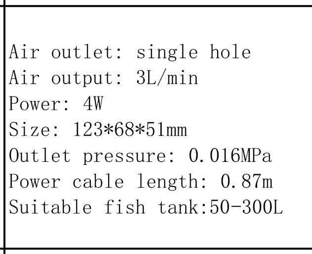 Brand New Boxed Silent Air Pump For Aquarium