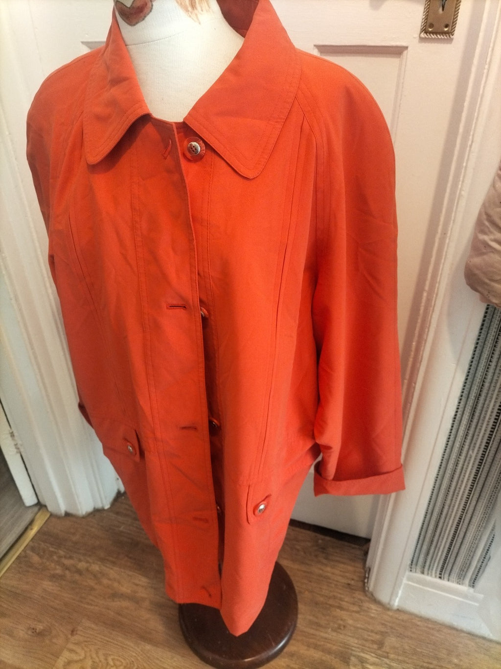 Ladies Telemac Size 3XL Orange Lined Long Sleeved Coat