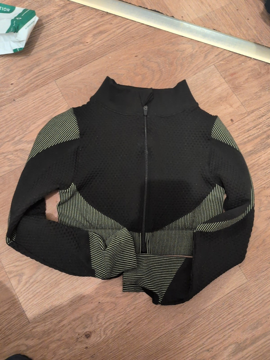 Medium Green And Black Full Zip Jacket