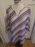Ladies Primark Beachwear Size 14 Pink Black Long Sleeved Beachwear