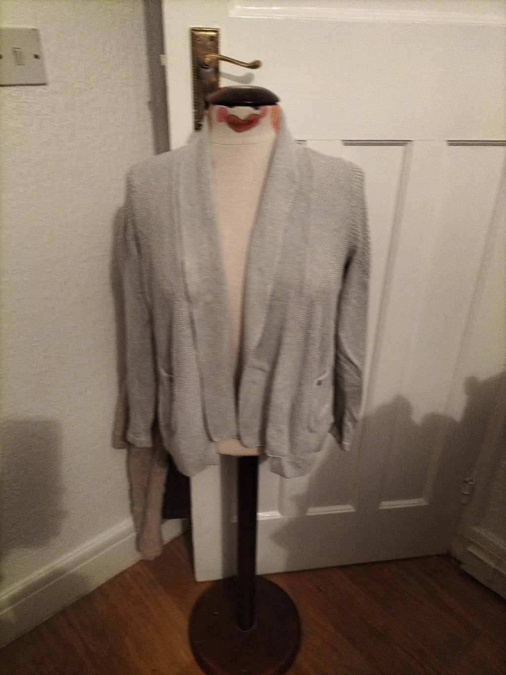 Ladies Indigo Size 12 Silver Long Sleeved Cardigan