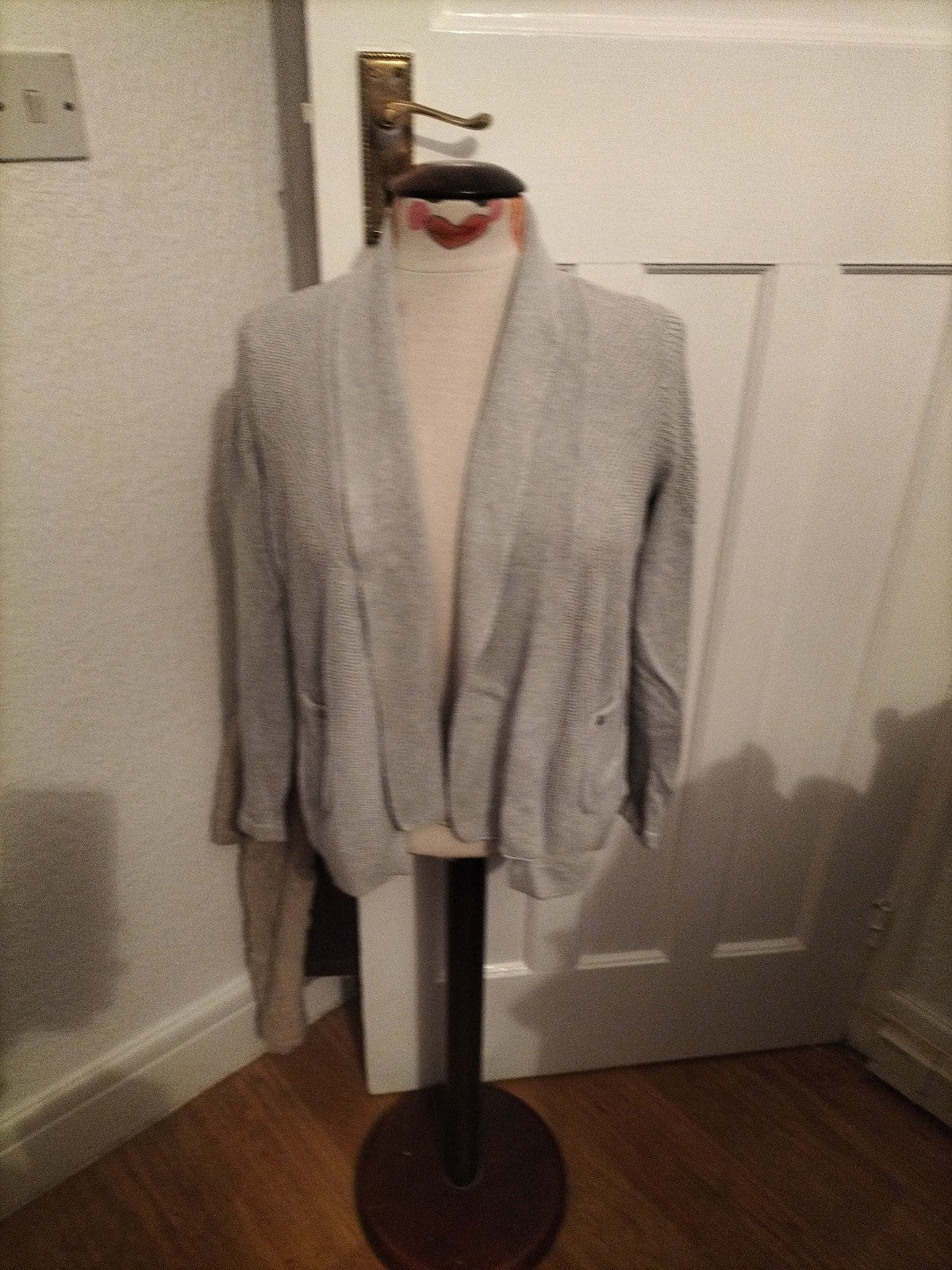 Ladies Indigo Size 12 Silver Long Sleeved Cardigan