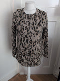 Papaya 14 Leopard Print Long Sleeve Longline Jumper