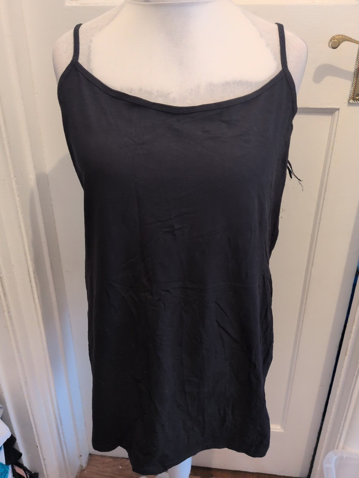 George 22 Black Sleeveless Stretch Cami