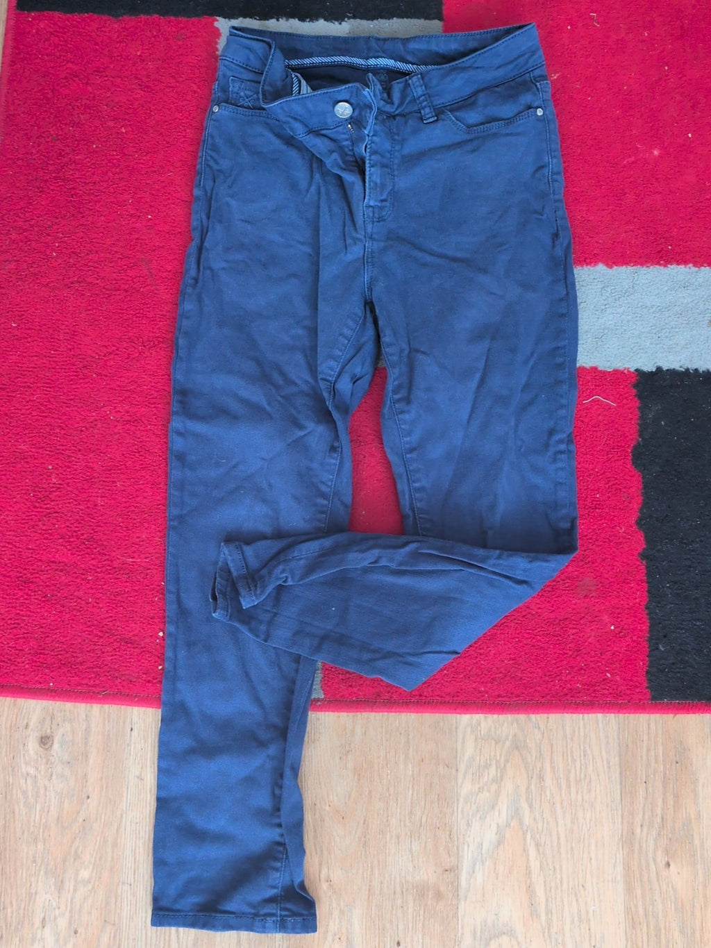 Ladies Crew Clothing Size XS 6 Navy Skinny Jeans