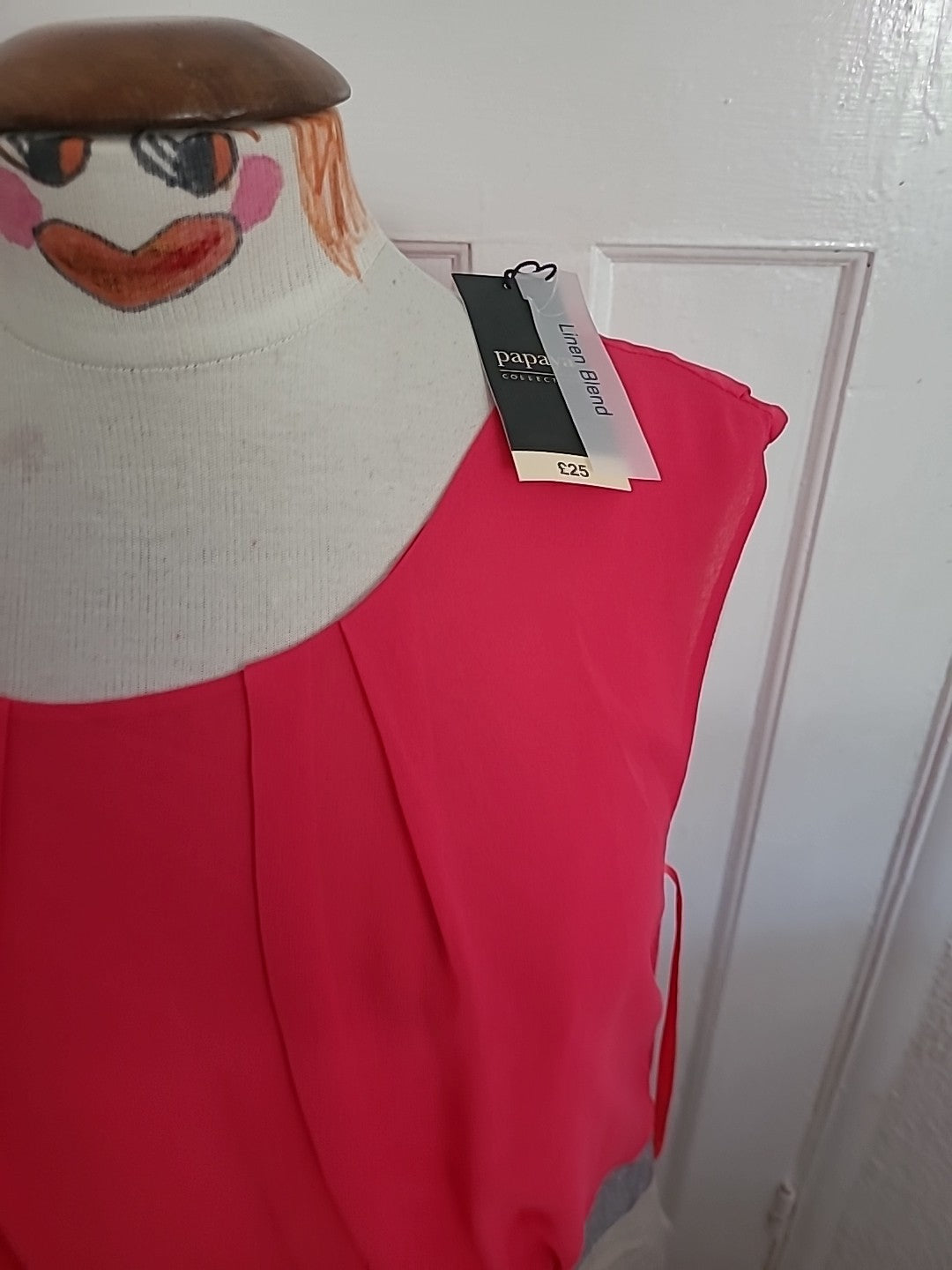 Brand New Ladies Papaya Size 16 Pink/Beige Sleeveless Dress