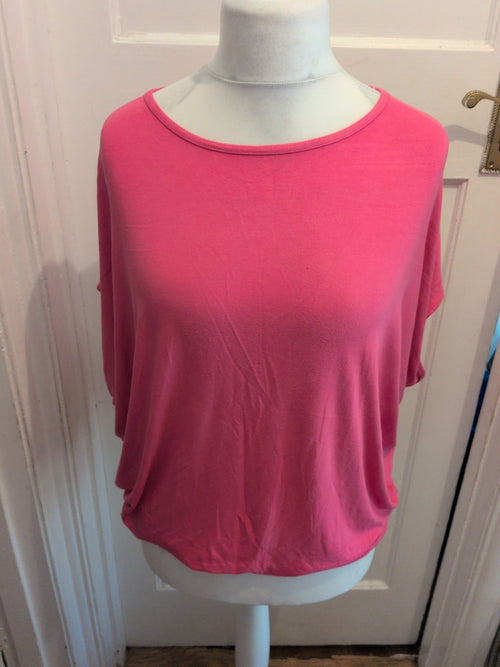 Apricot 10 Pink Short Cap Sleeve T-shirt Oversized