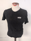 Ladies Vans Size Large 12-14 Black Print Short Sleeve T-shirt