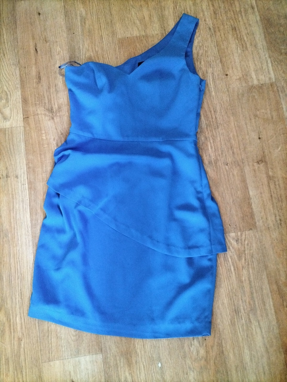 Ladies New Look Size 10 Royal Blue One Shoulder Dress