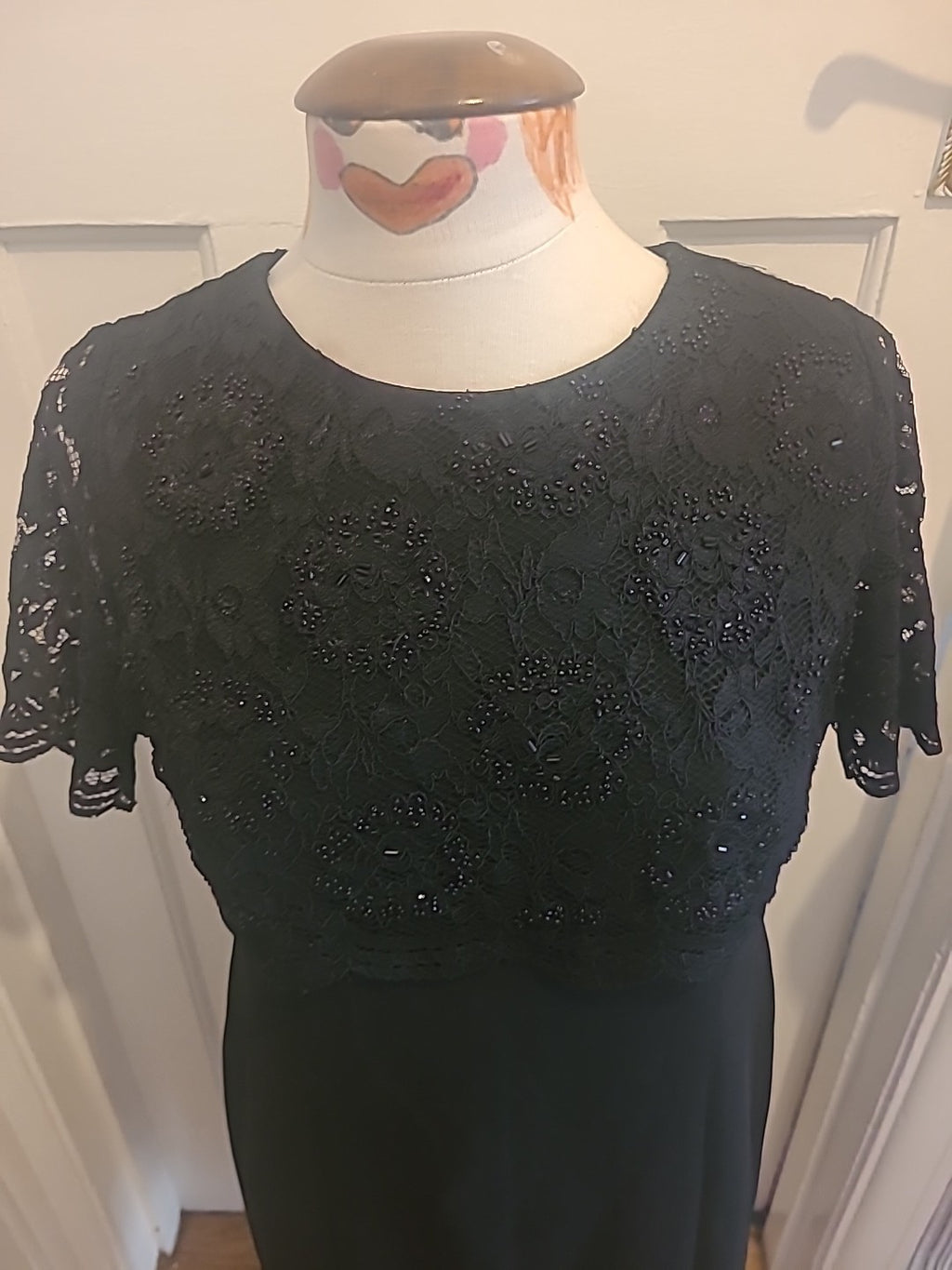 Ladies Eastex Size 10 Black Short Sleeved Dress