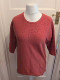 Viz.A.Viz Small Orange Stud Oversize Jumper