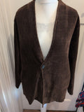 Ladies XL Brown Rib Long Sleeve Blazer