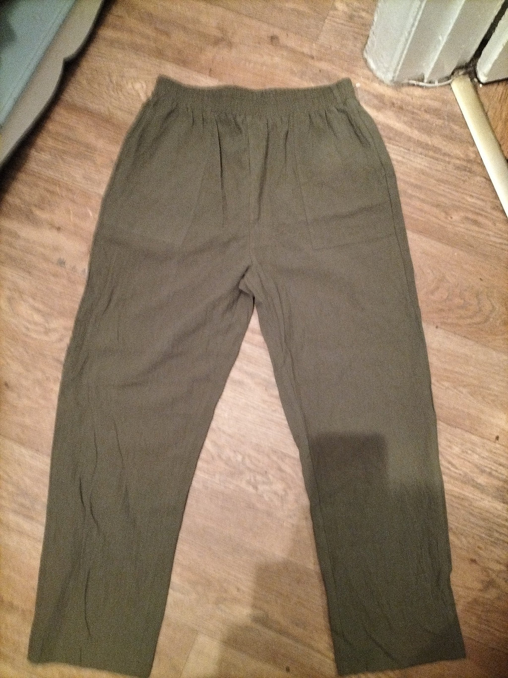 Ladies Shein Size Large Khaki Elasticated Trousers