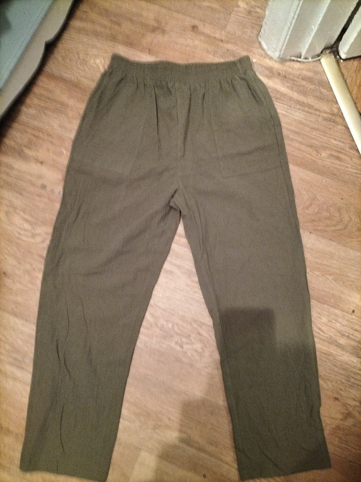 Ladies Shein Size Large Khaki Elasticated Trousers