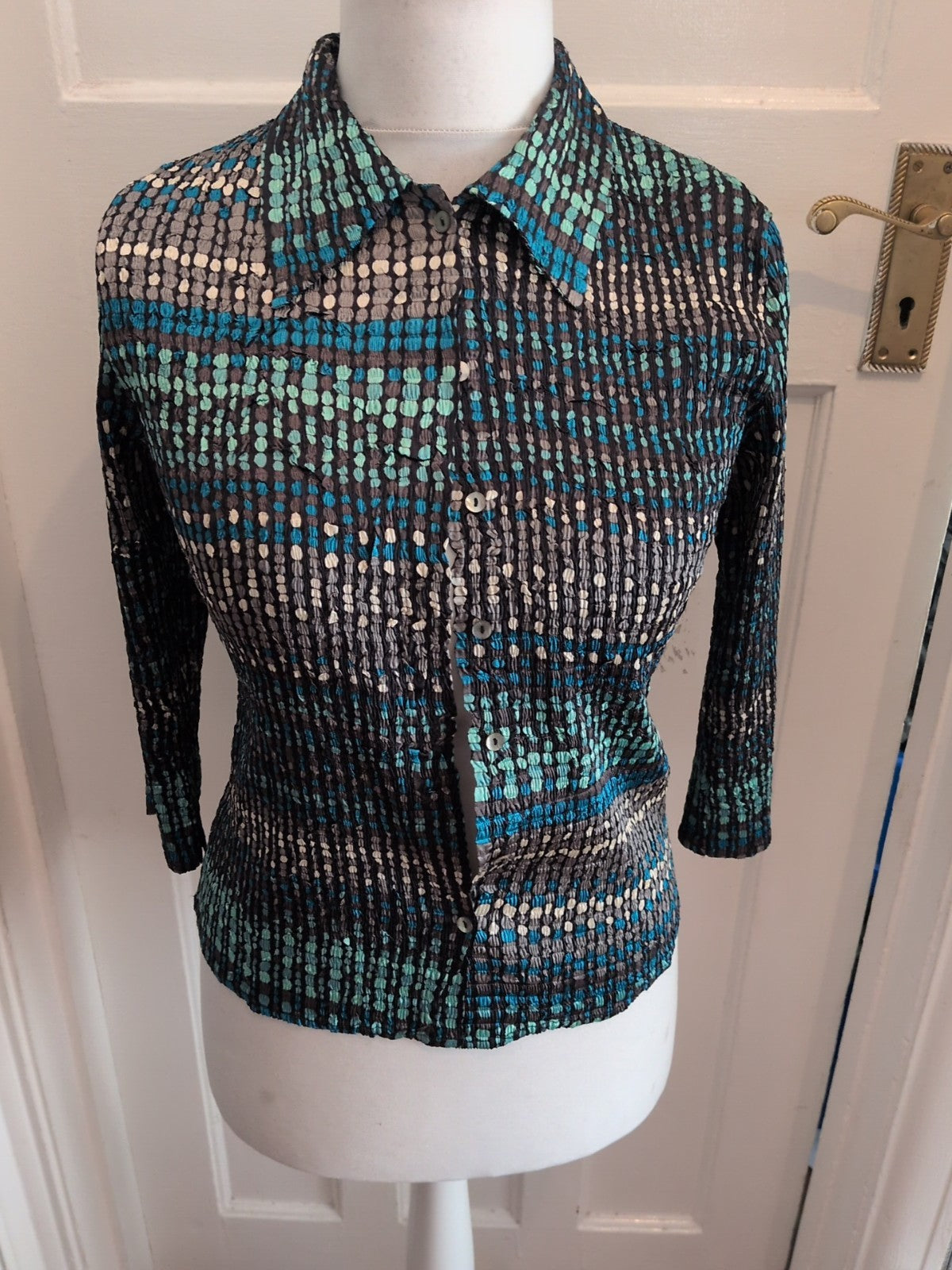 Cc Petite 12 Multicoloured Dot Long Sleeve Blouse