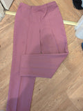 Marks And Spencer 14 Med Raspberry Elasticated Straight Leg Trousers