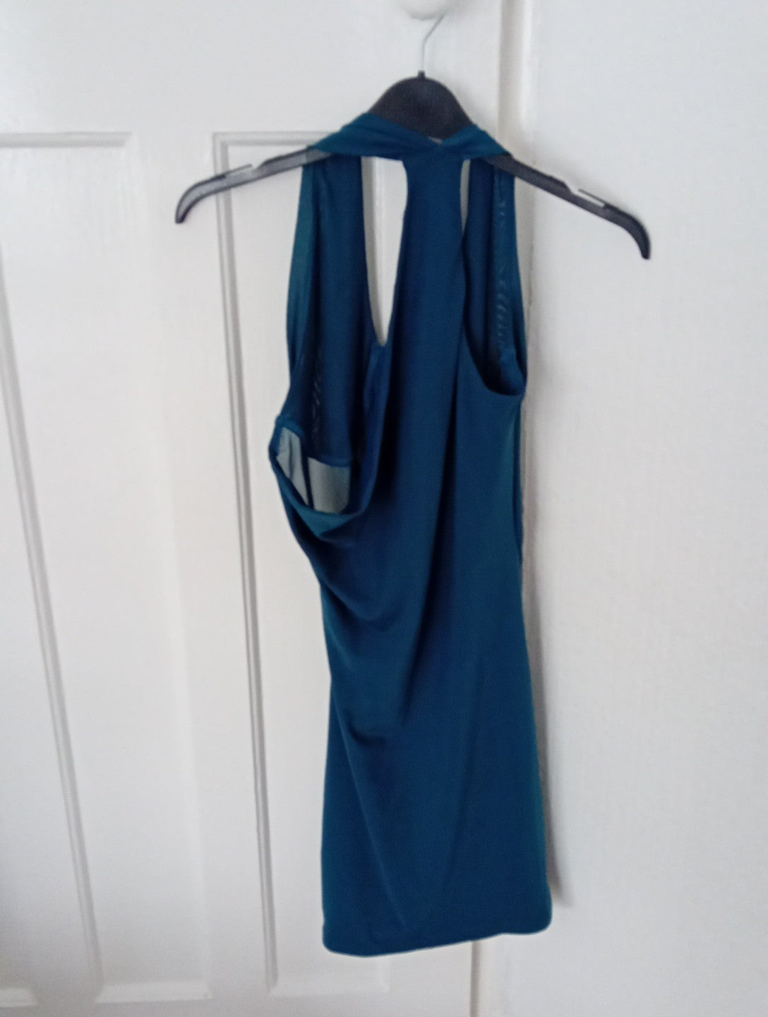 Ladies Teal Bodycon Halter Neck Short Dress Size Small CIDER