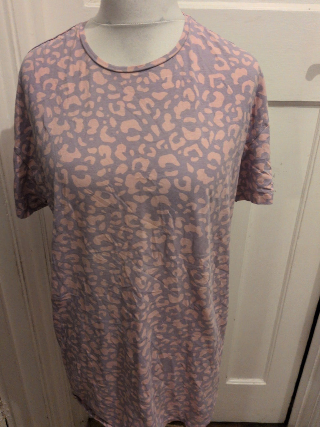 Marks And Spencer Large Purple And Pink Short Sleeve Pyjama Top