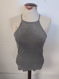 Ladies Oasis Size Small Silver Sleeveless T-shirt
