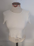 H&M Divided Medium White Short Sleeve T-shirt