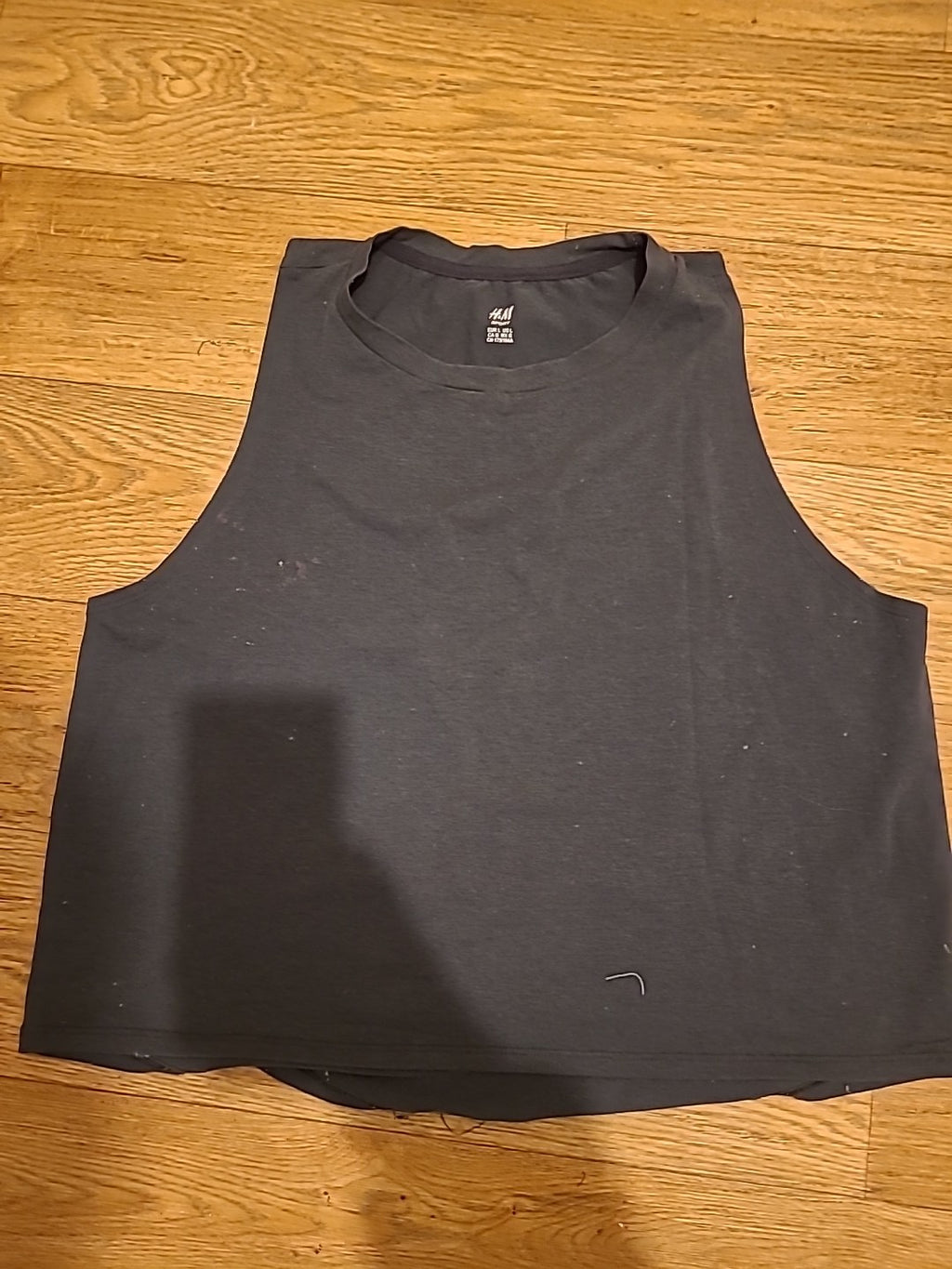 Ladies H&M Sport Size Large Charcoal Sleeveless Tshirt