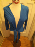 Ladies Sally Allen Free Size Royal Blue Long Sleeved Blouse
