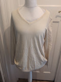 Bonprix Large Cream V Neck Pullover Jumper