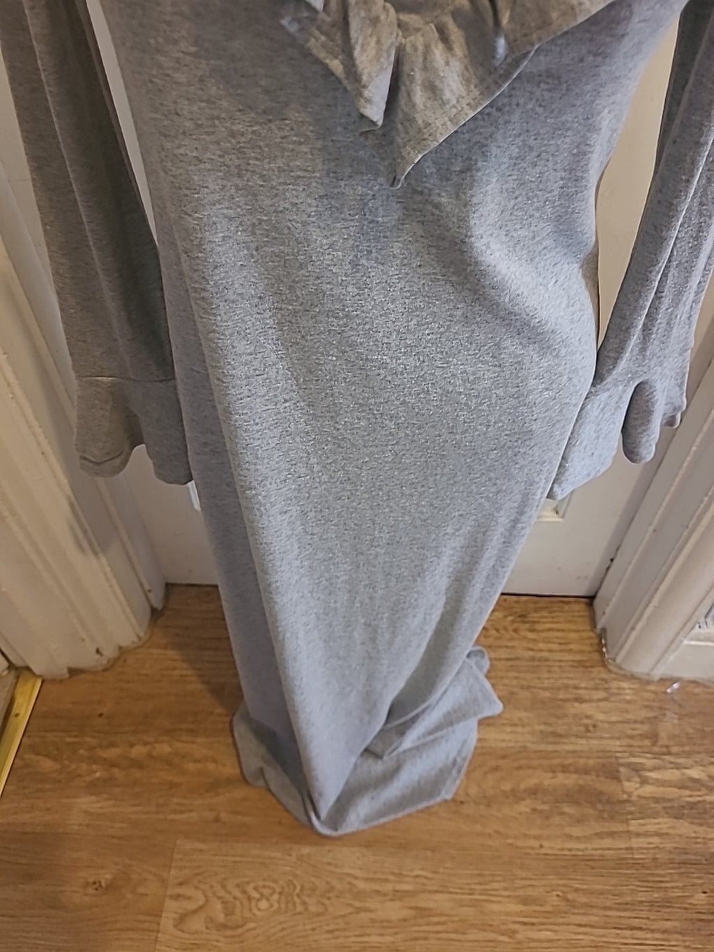 Ladies Shein Size Large Grey Long Sleeved Long Length Dress