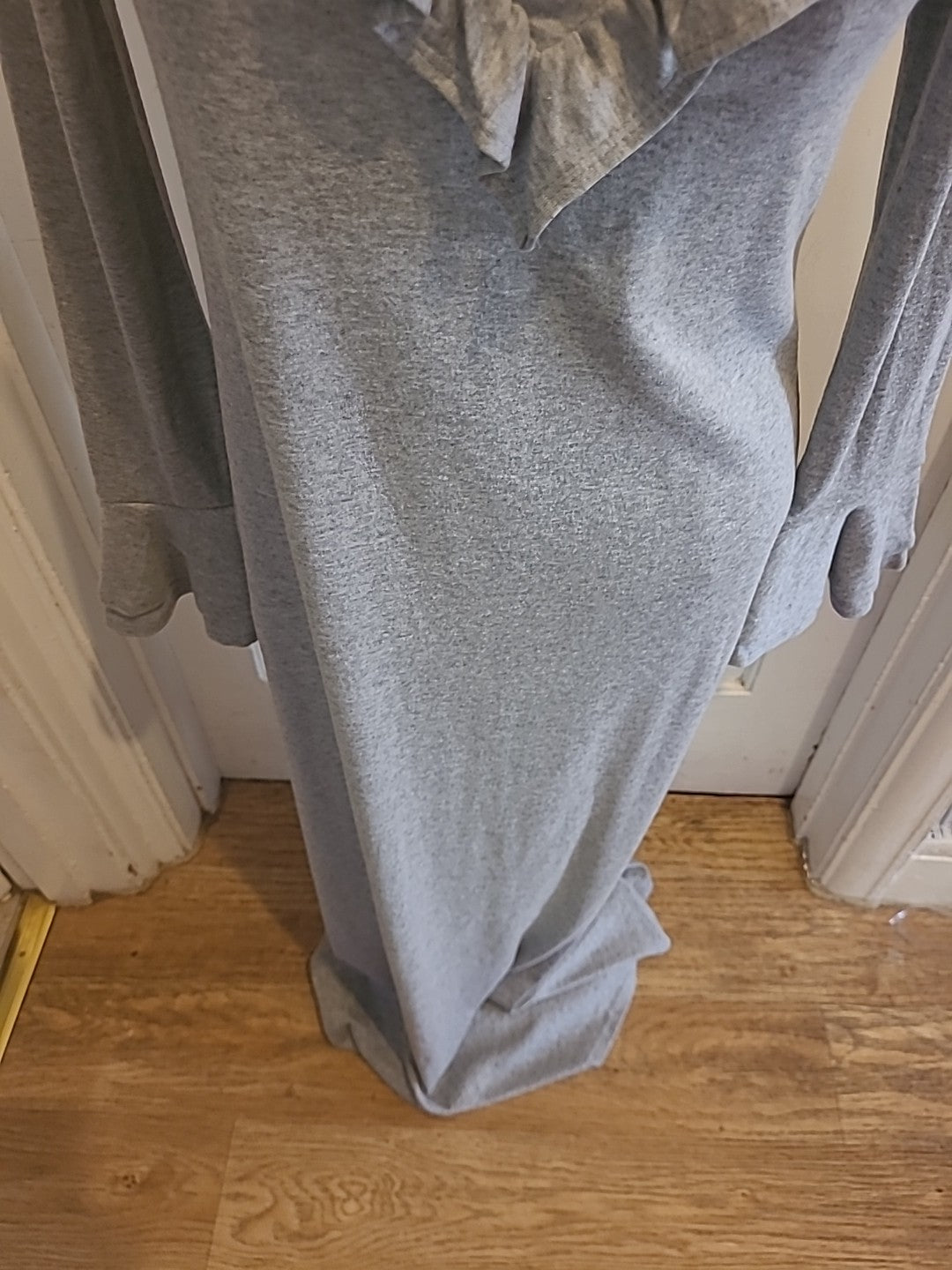 Ladies Shein Size Large Grey Long Sleeved Long Length Dress