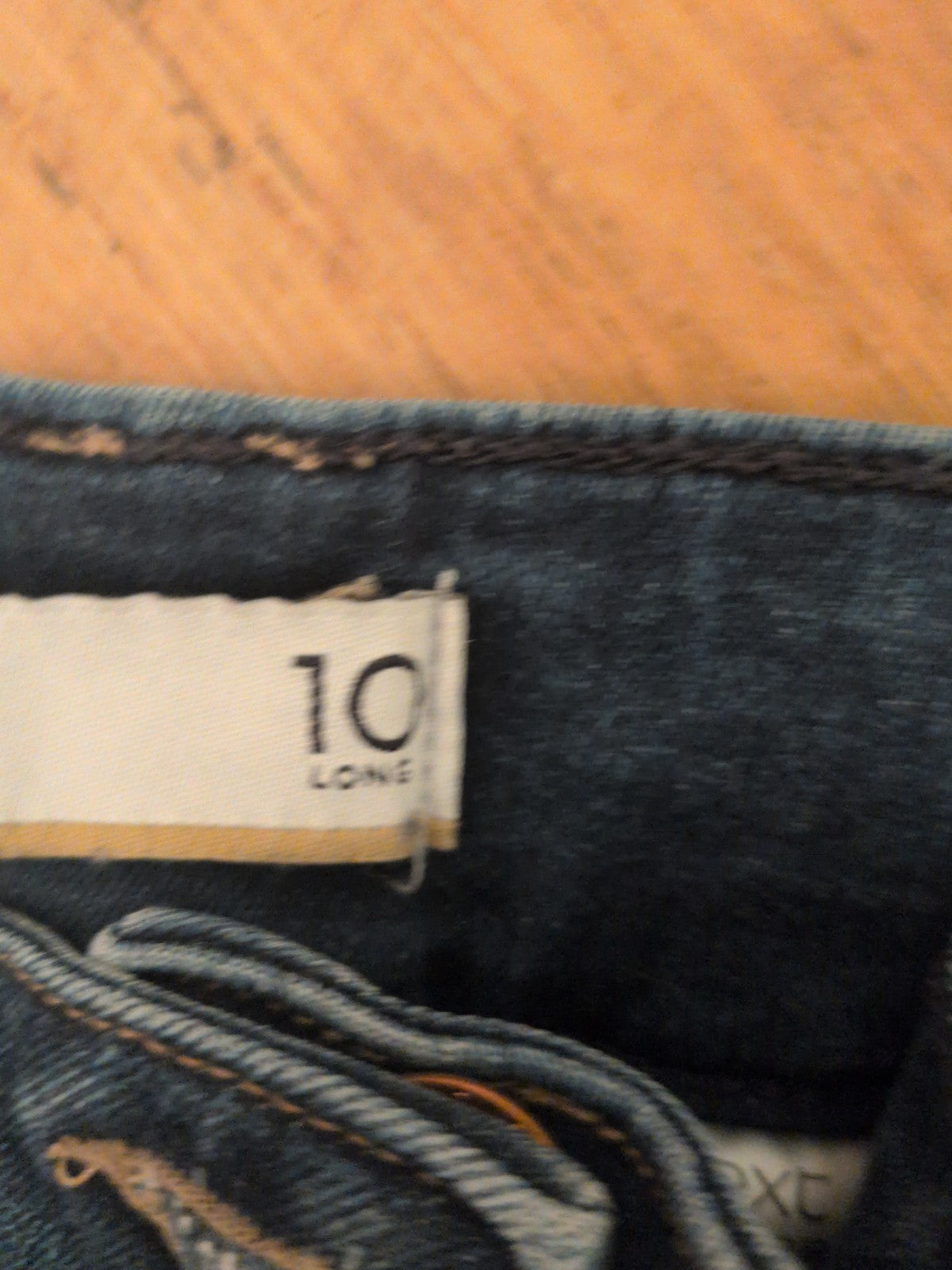 Ladies Next Size 10 Long Slim High Rise Jeans