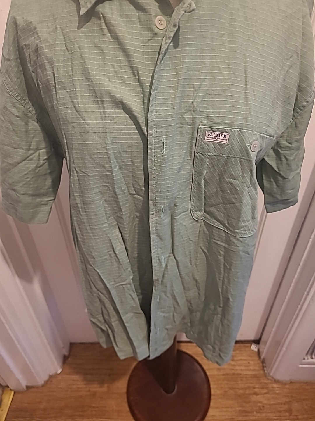 Ladies Falmer Size Small Green Short Sleeved Shirt