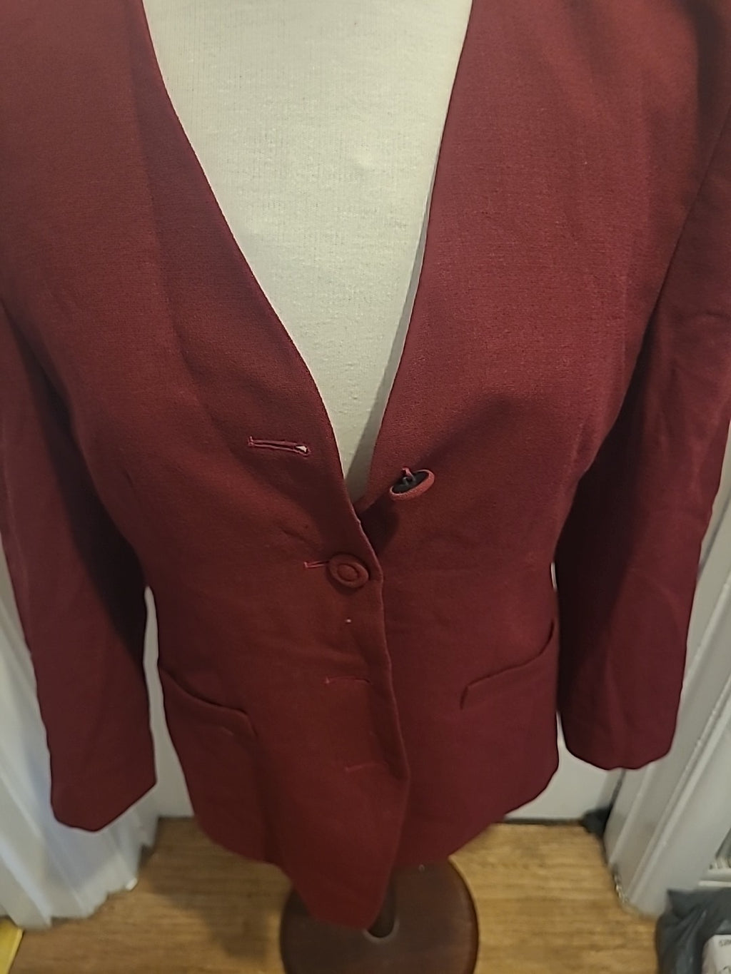 Ladies Precis Size 12 Rust Purple Padded Lined Blazer