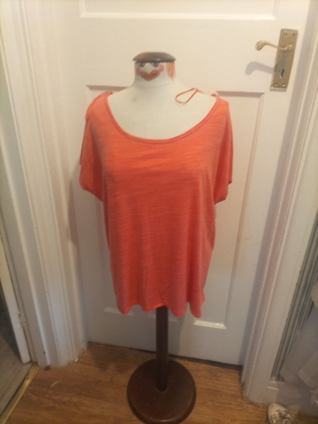 Ladies Souluxe Size XL Coral Short Sleeved Tshirt(Mark On Front)