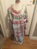 Ladies Vintage Size XL Long Length Multi Dress