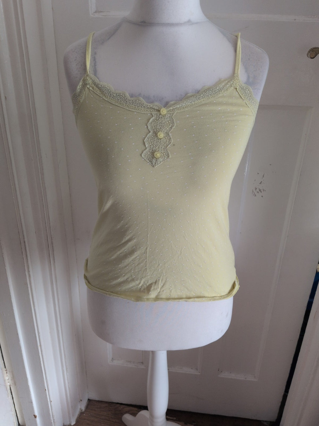 Primark 10-12 Yellow Spotty Pyjama Top