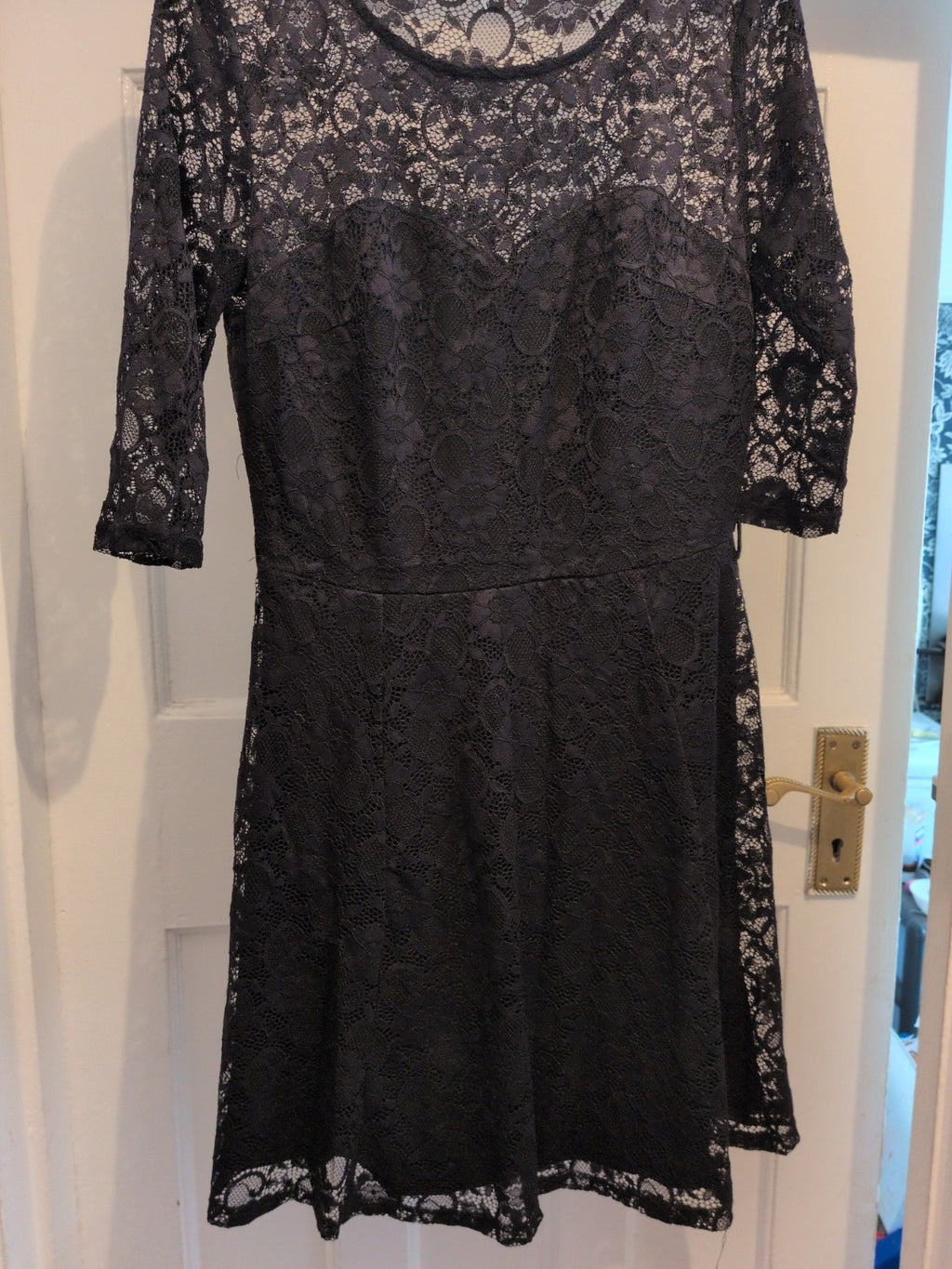 New Look 12 Lace Lined Half Sleeve Dress