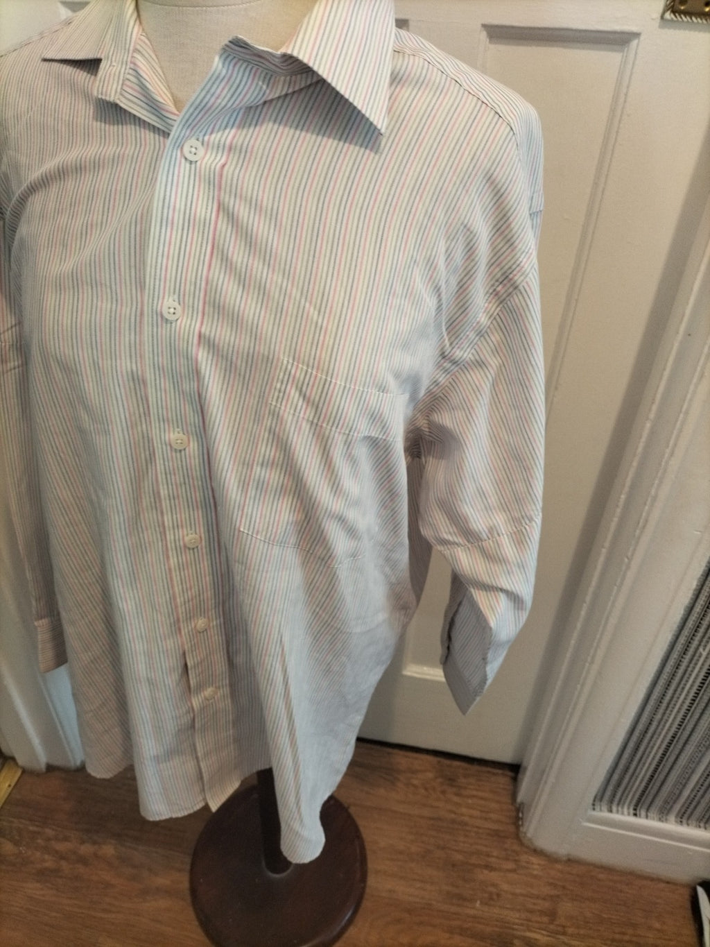 Mens Van Heusen 16" Non Iron Striped Shirt